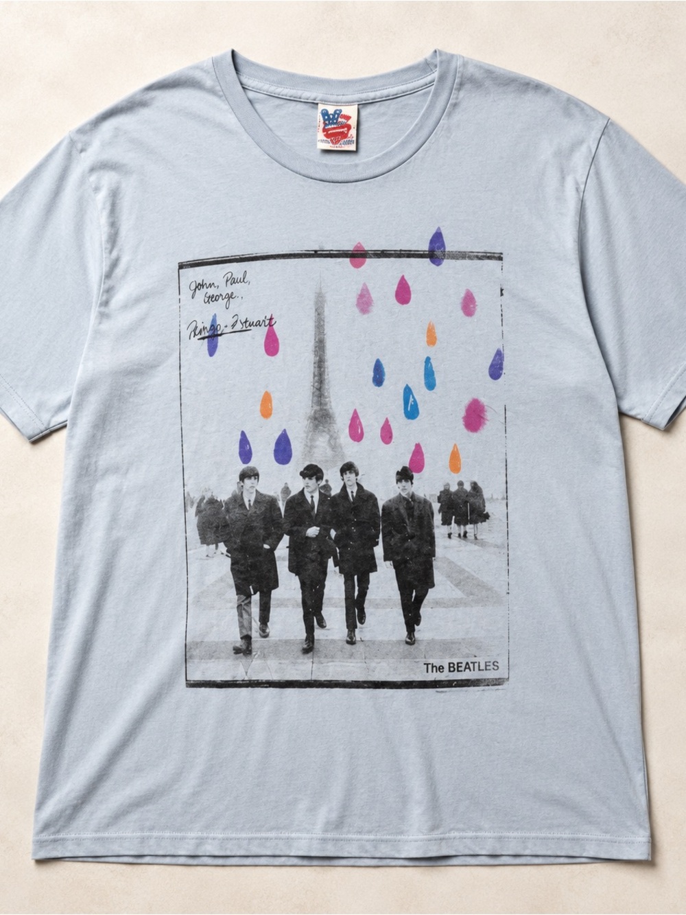Junk Food The Beatles Graphic Tee - Light Blue Men’s Shirt L NWT
